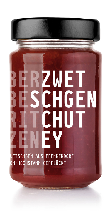Glas mit Zwetschgenchutney