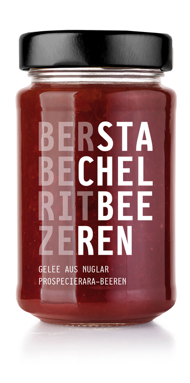 Glas mit Stachelbeerengeleé